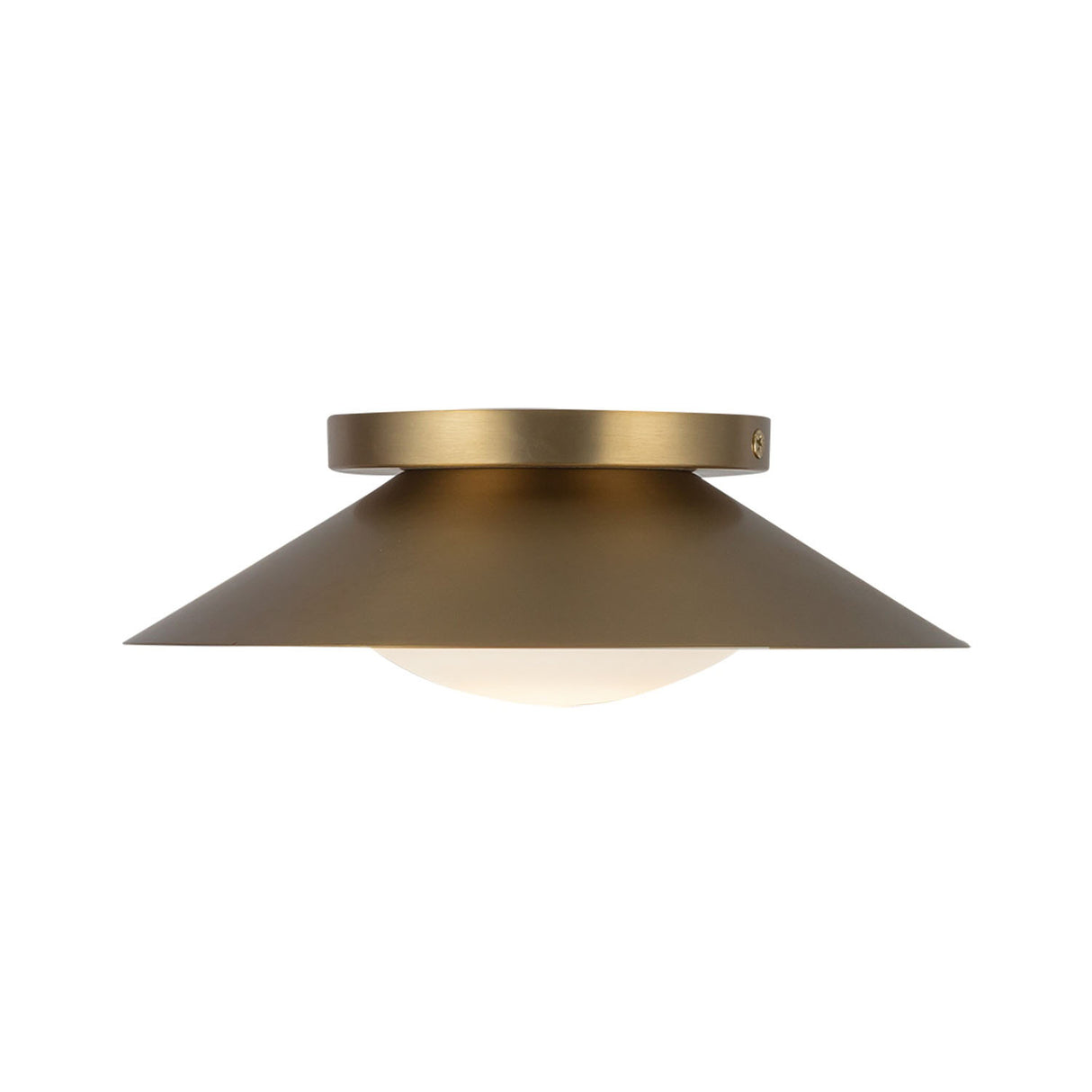 Elon LED Wall Sconce 9", Brushed Brass and Opal Glass