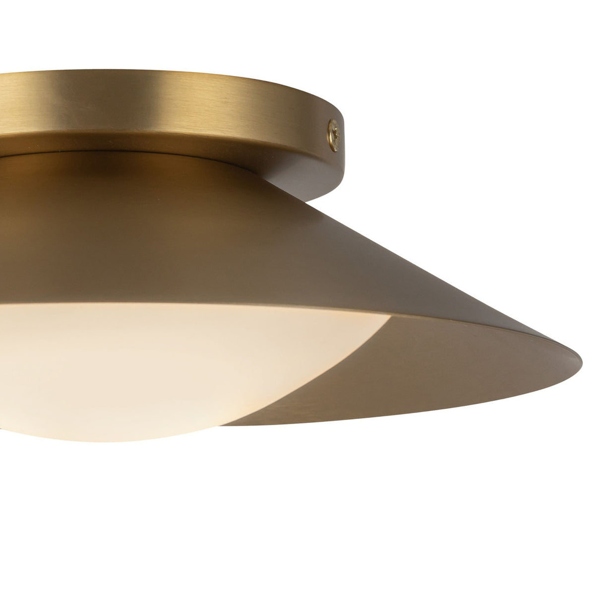 Elon LED Wall Sconce 9", Brushed Brass and Opal Glass