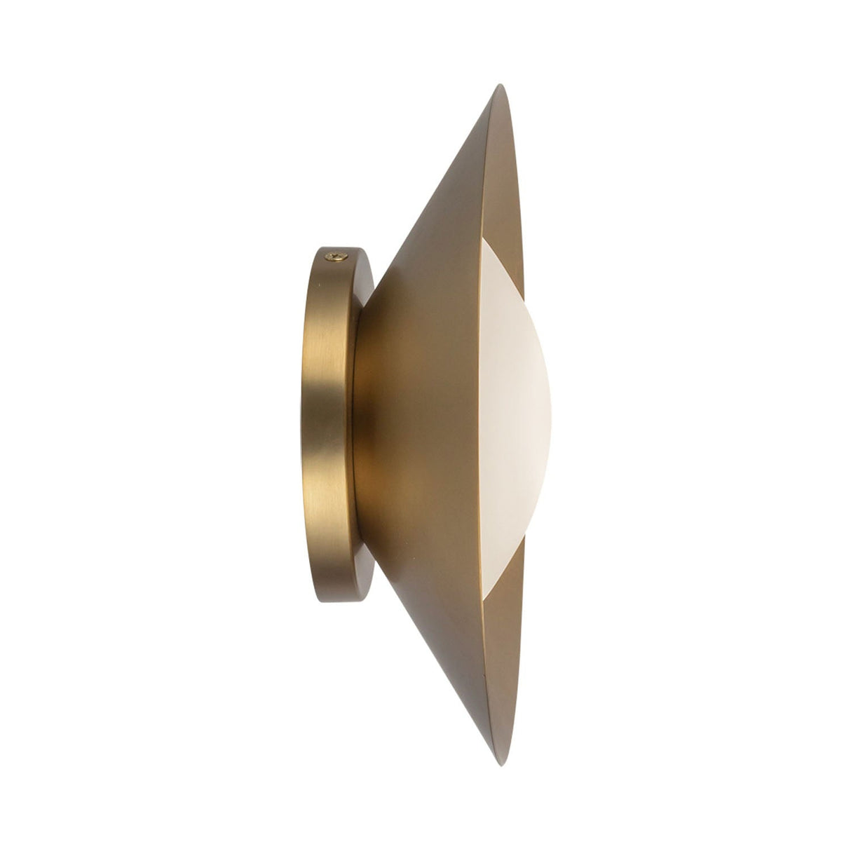Elon LED Wall Sconce 9", Brushed Brass and Opal Glass