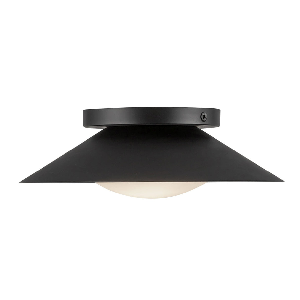 Elon LED Wall Sconce 9", Matte Black and Opal Glass