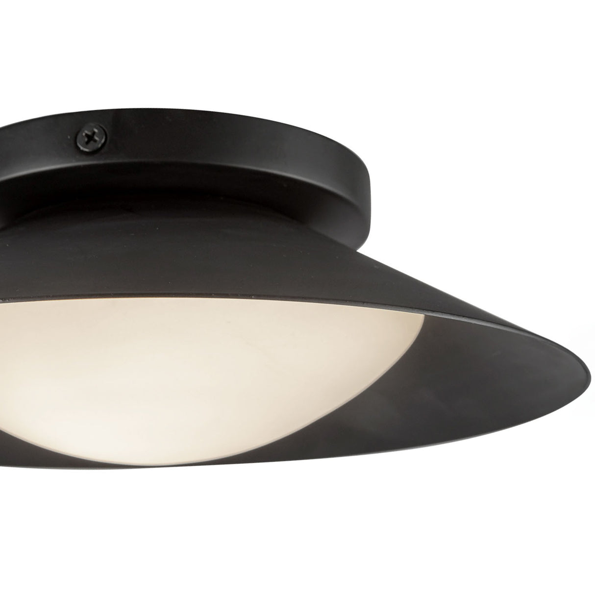 Elon LED Wall Sconce 9", Matte Black and Opal Glass