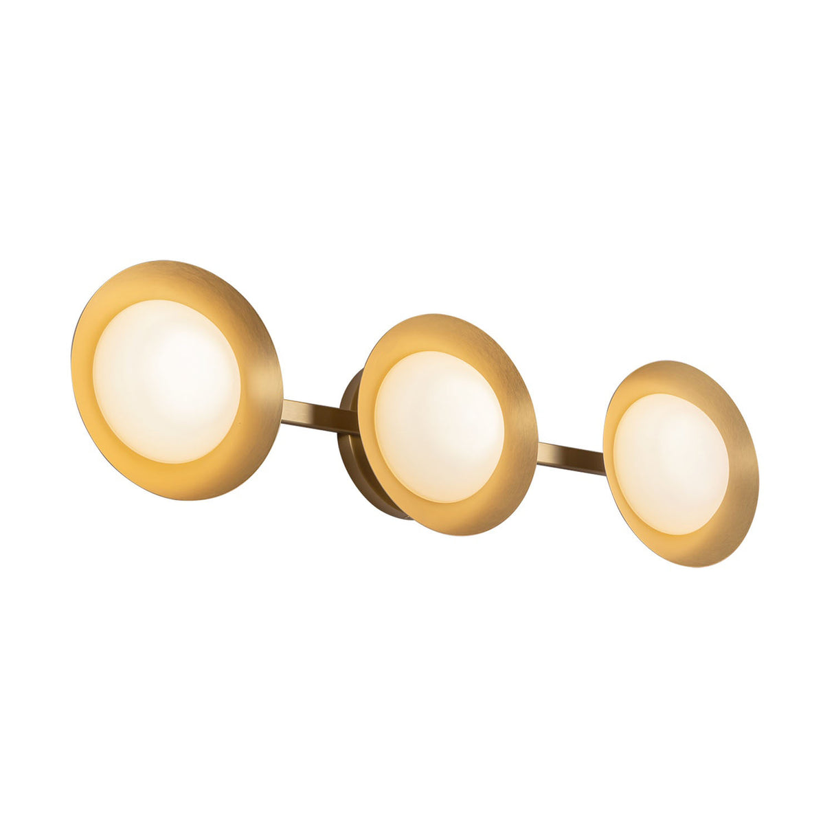 Elon 3 Light LED Vanity 24", Brushed Brass and Opal Glass