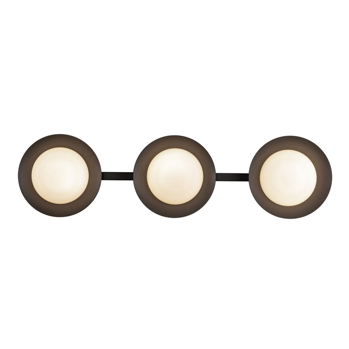 Elon 3 Light LED Vanity 24", Matte Black and Opal Glass