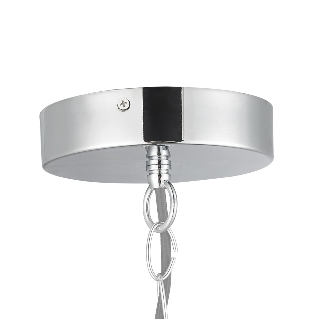 Elon 5 Light LED Chandelier 16", Chrome and Opal Glass