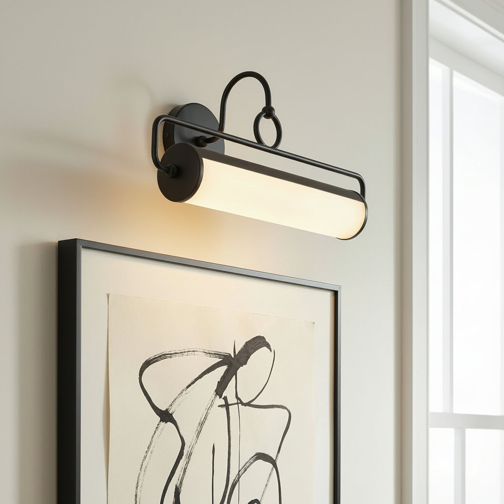 Dodie LED Picture Light 21, Matte Black for Modern home with White walls