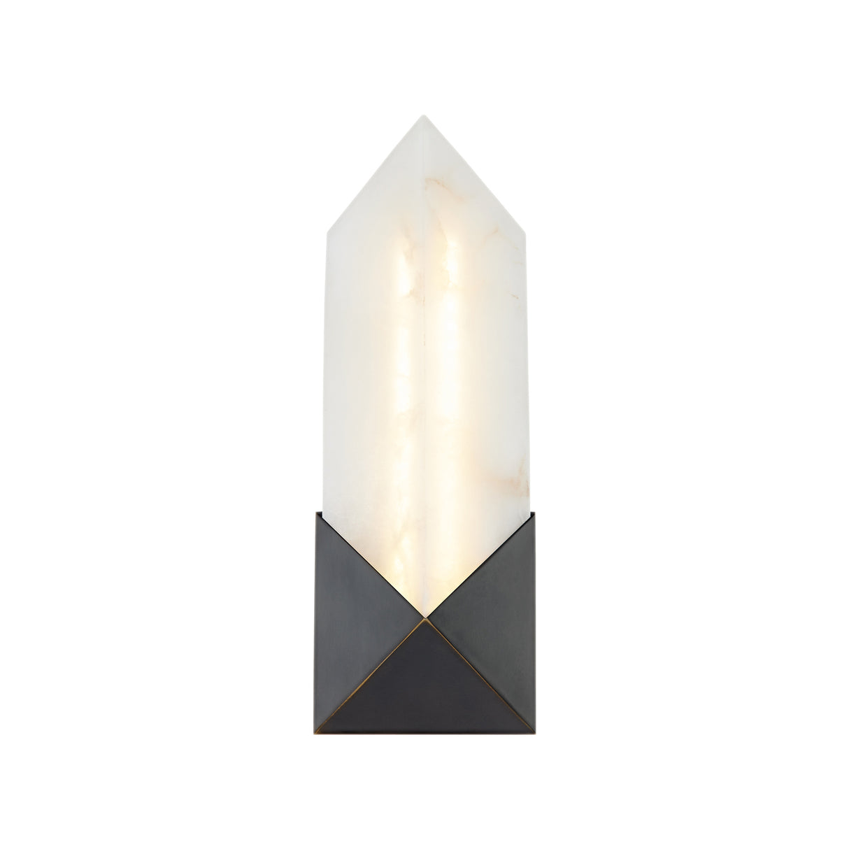 Lunaire LED Wall Sconce 12", Urban Bronze and Alabaster