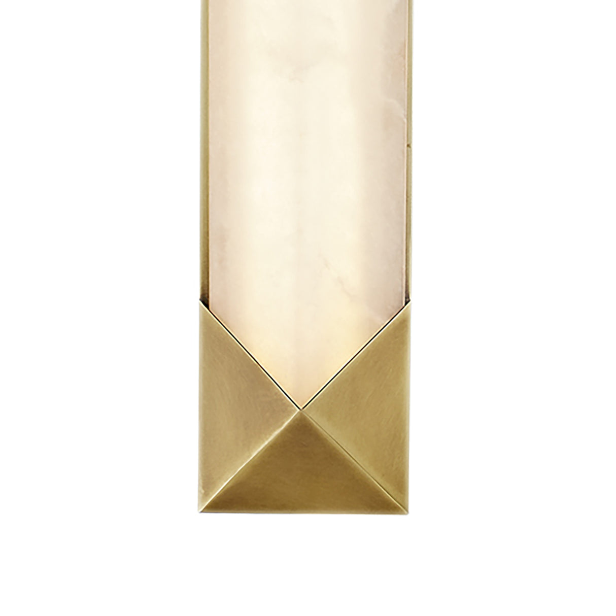 Lunaire LED Wall Sconce 25", Aged Brass and Alabaster