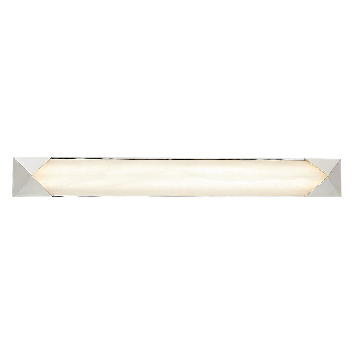 Lunaire LED Wall Sconce 25", Polished Nickel and Alabaster