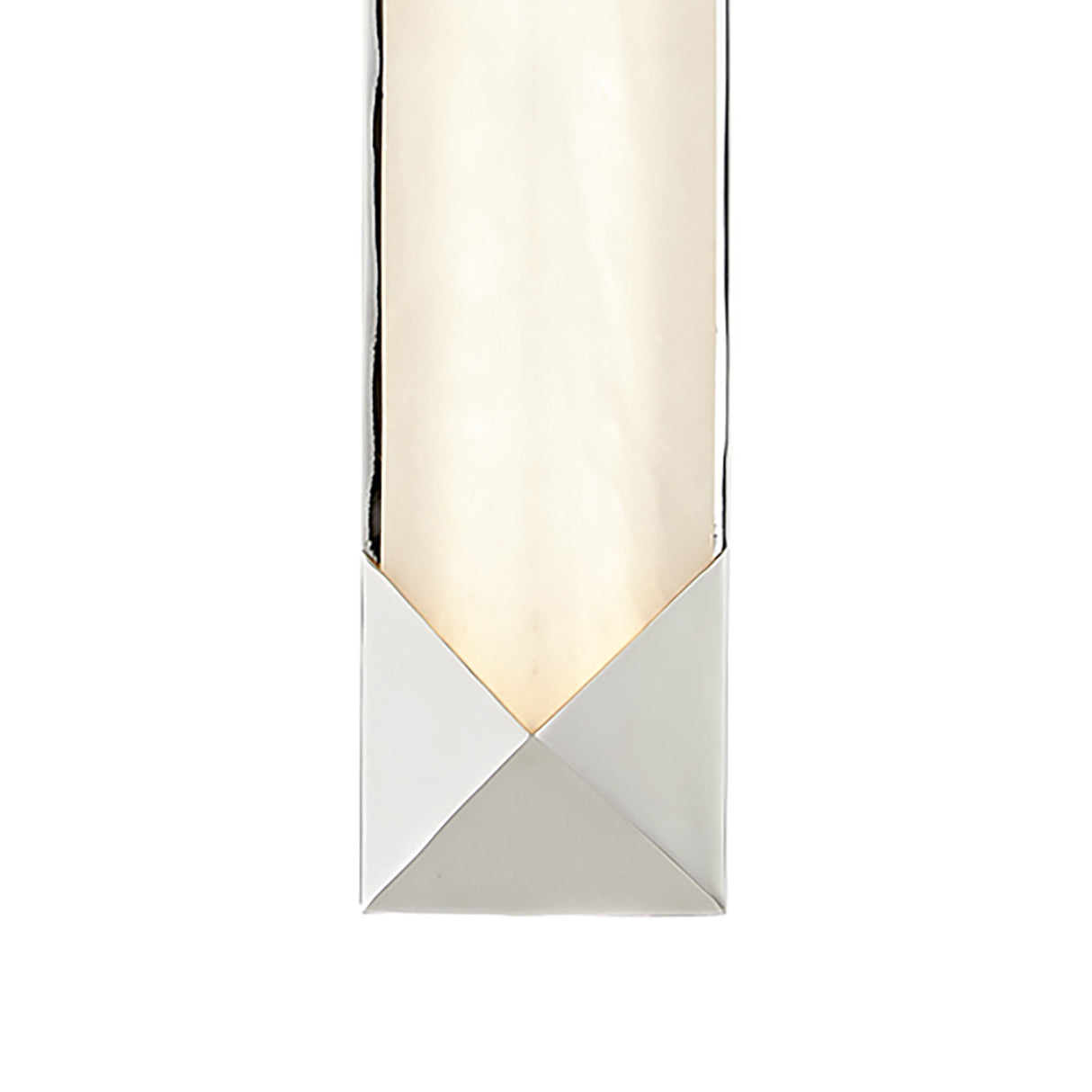 Lunaire LED Wall Sconce 25", Polished Nickel and Alabaster