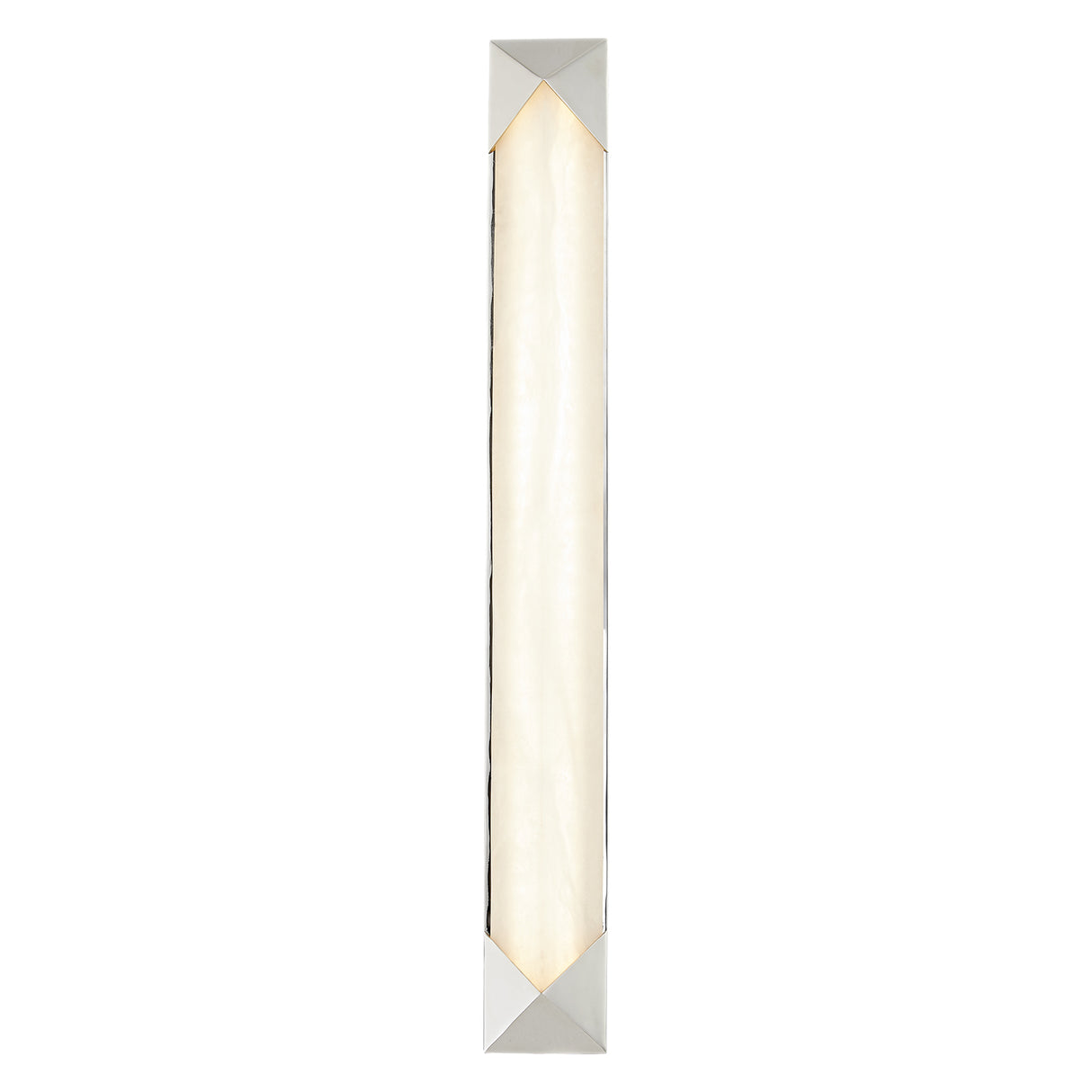 Lunaire LED Wall Sconce 25", Polished Nickel and Alabaster