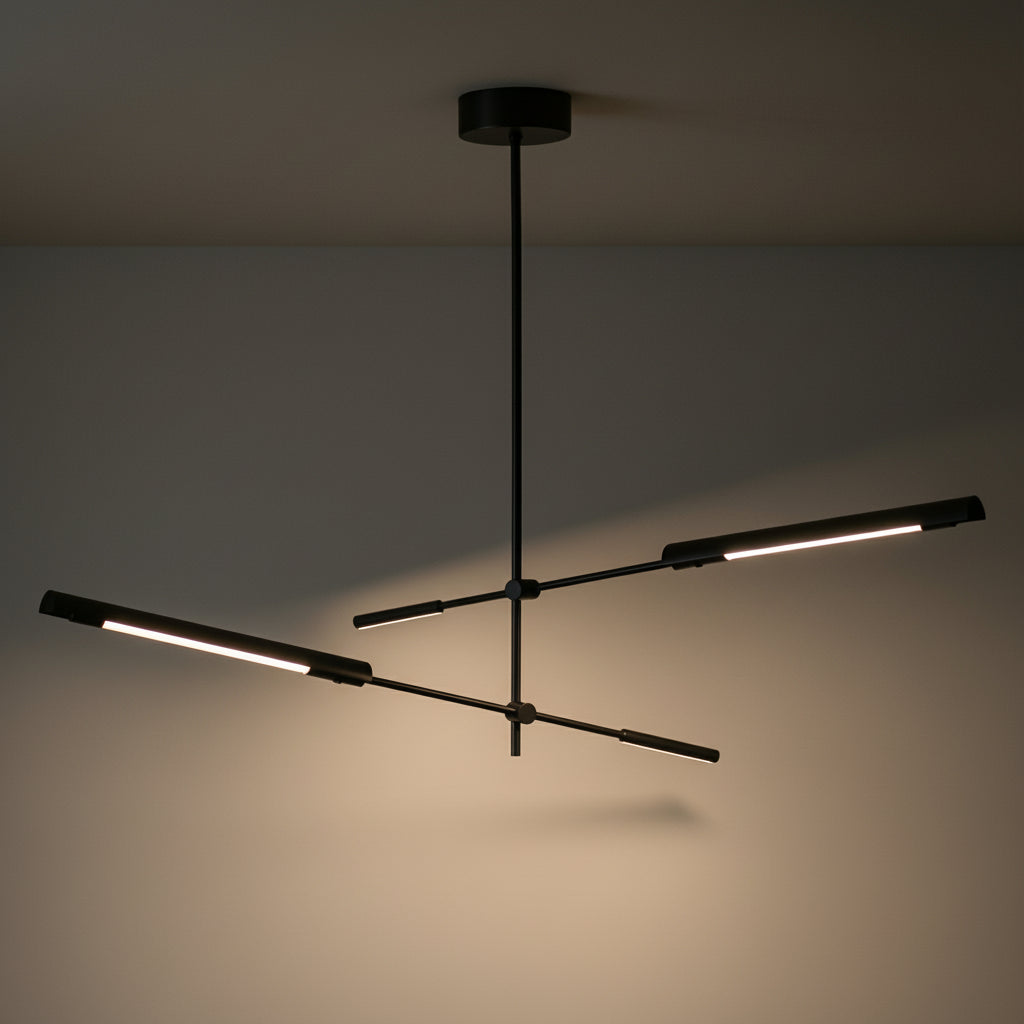 Linden 2 Light LED Pendant 41", Urban Bronze for Modern home with Dark Gray Walls