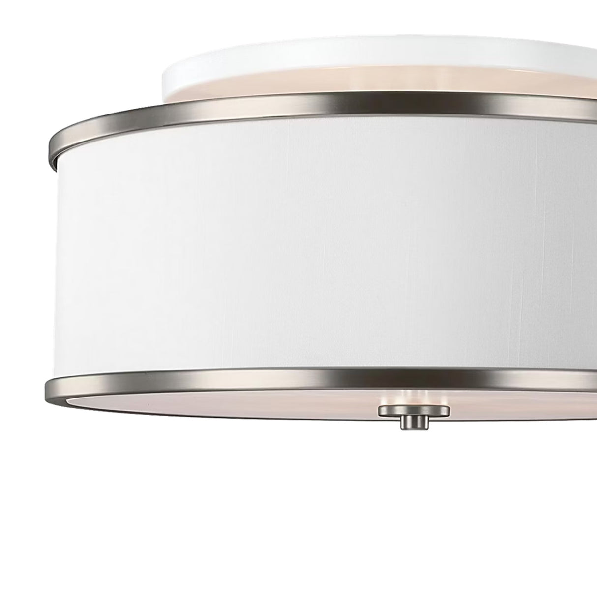 Walker Medium Flush Mount 20", Satin Nickel