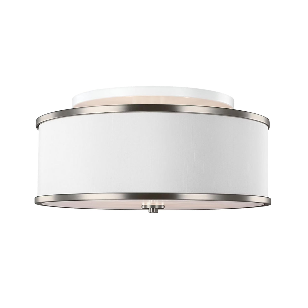 Walker Medium Flush Mount 20", Satin Nickel