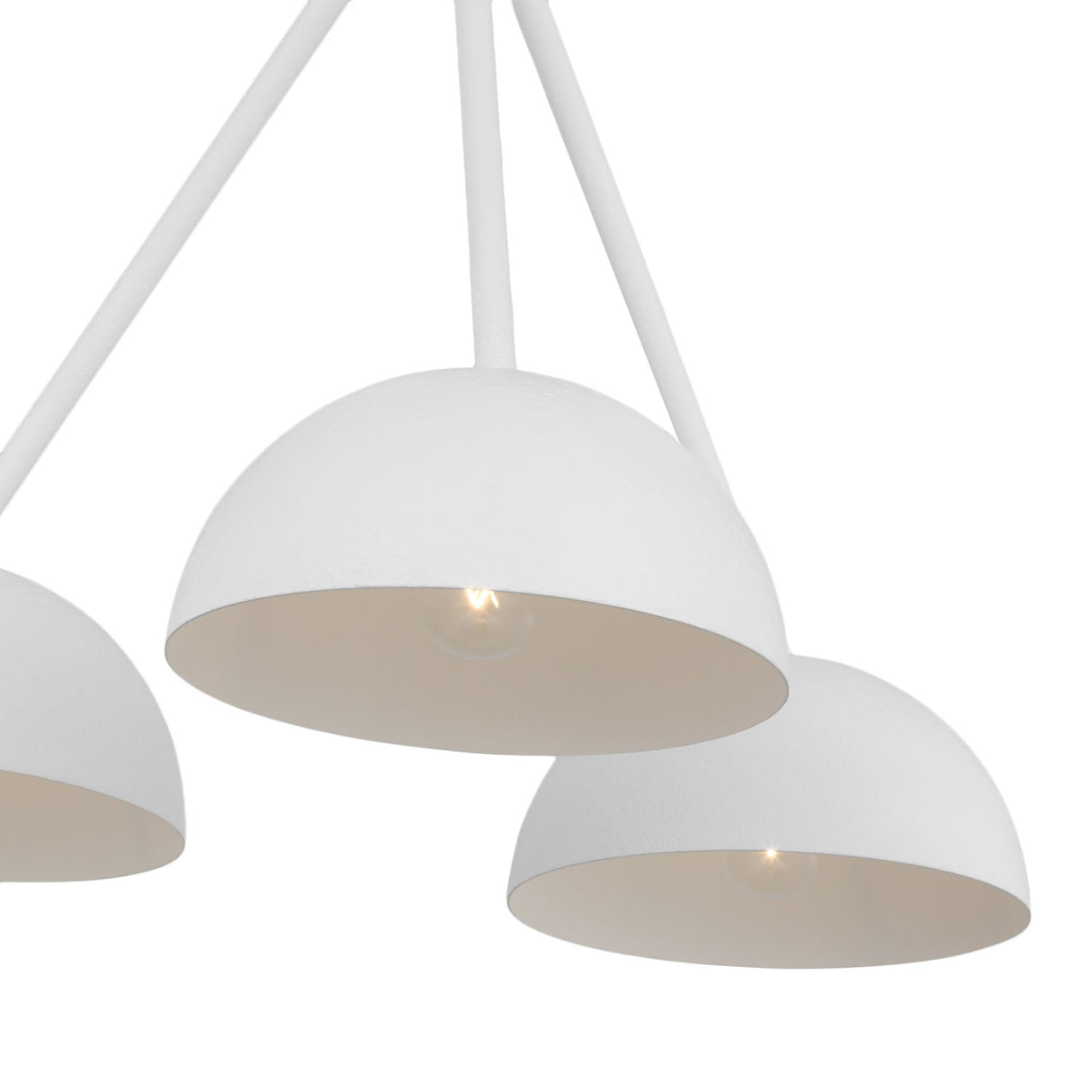 Veda 3 Light Chandelier 26", Textured White