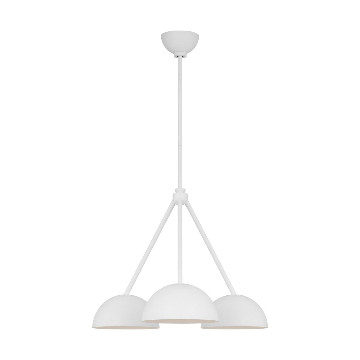 Veda 3 Light Chandelier 26", Textured White