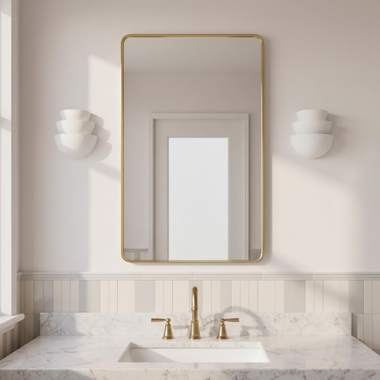 Verity Wall Sconce 8", Textured White