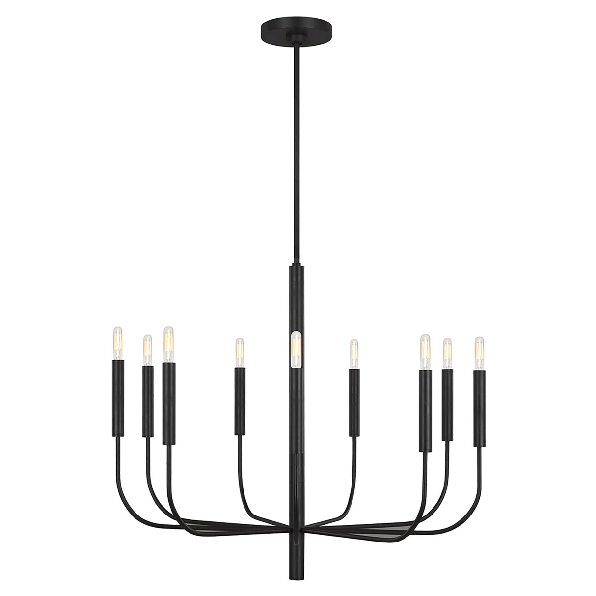 Thayer 9 Light Chandelier 30", Antique Iron