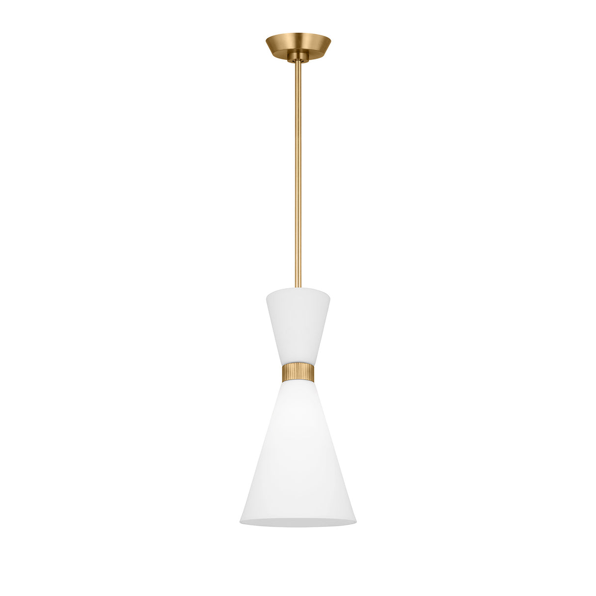 Issa Pendant 8", Satin Brass