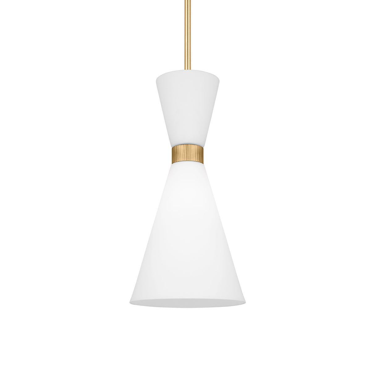 Issa Pendant 8", Satin Brass