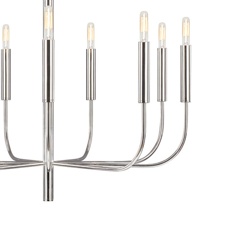 Thayer 9 Light Chandelier 30", Polished Nickel