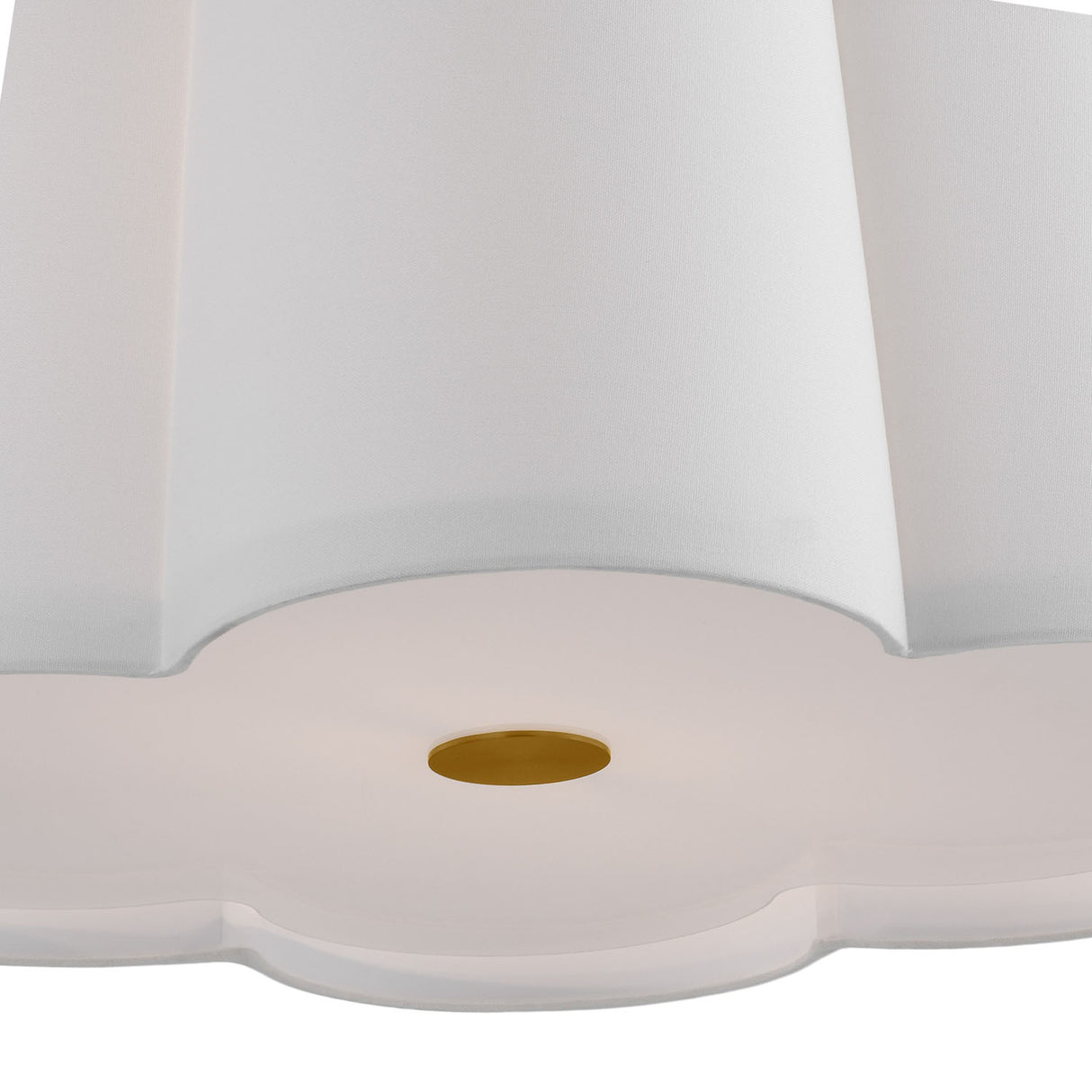 Odelia Large Pendant 28", White and Brass