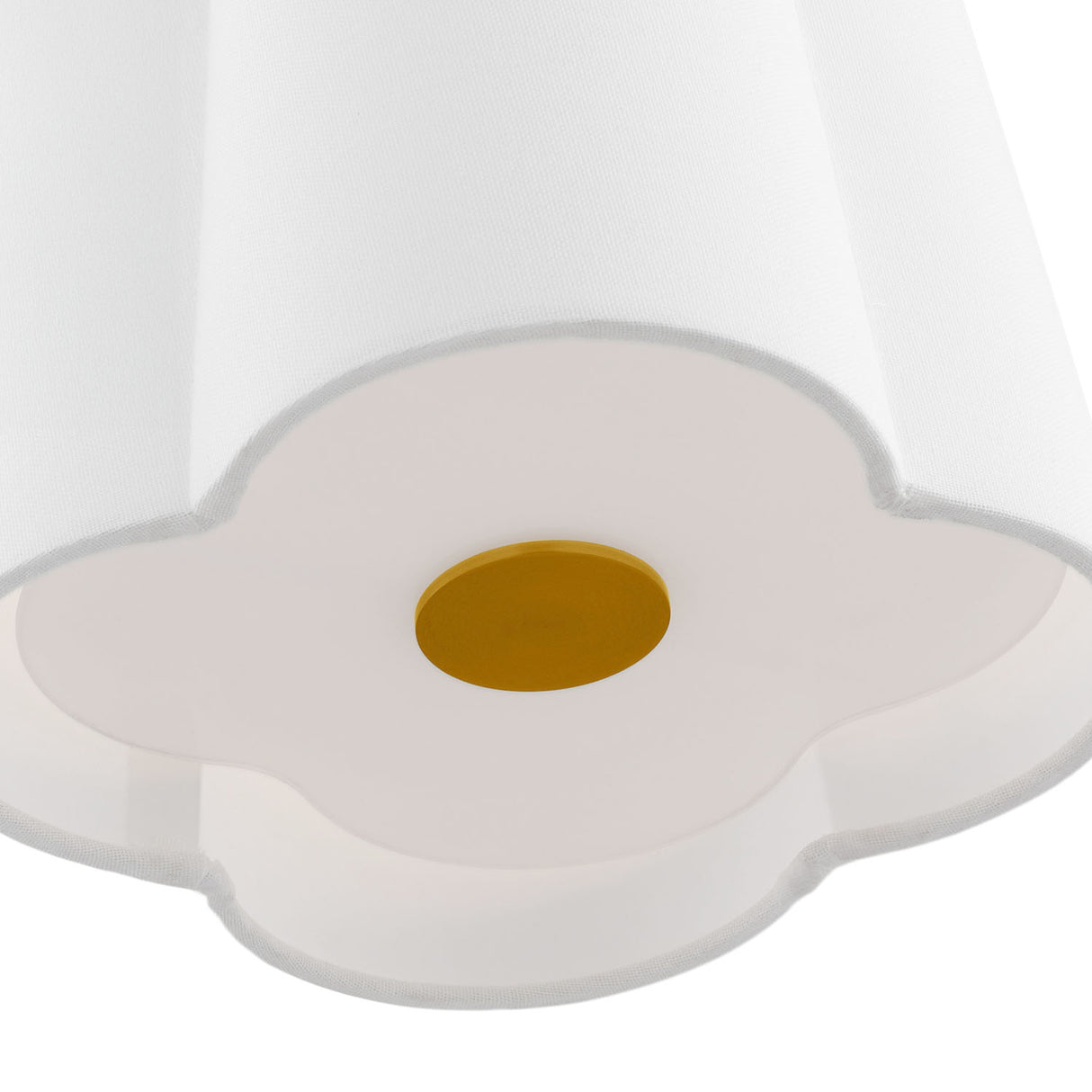Odelia Small Pendant 9", White and Brass