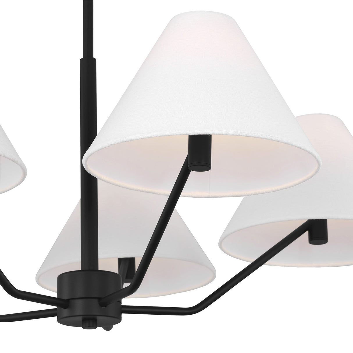 Wallace 5 Light Chandelier 30", Matte Black