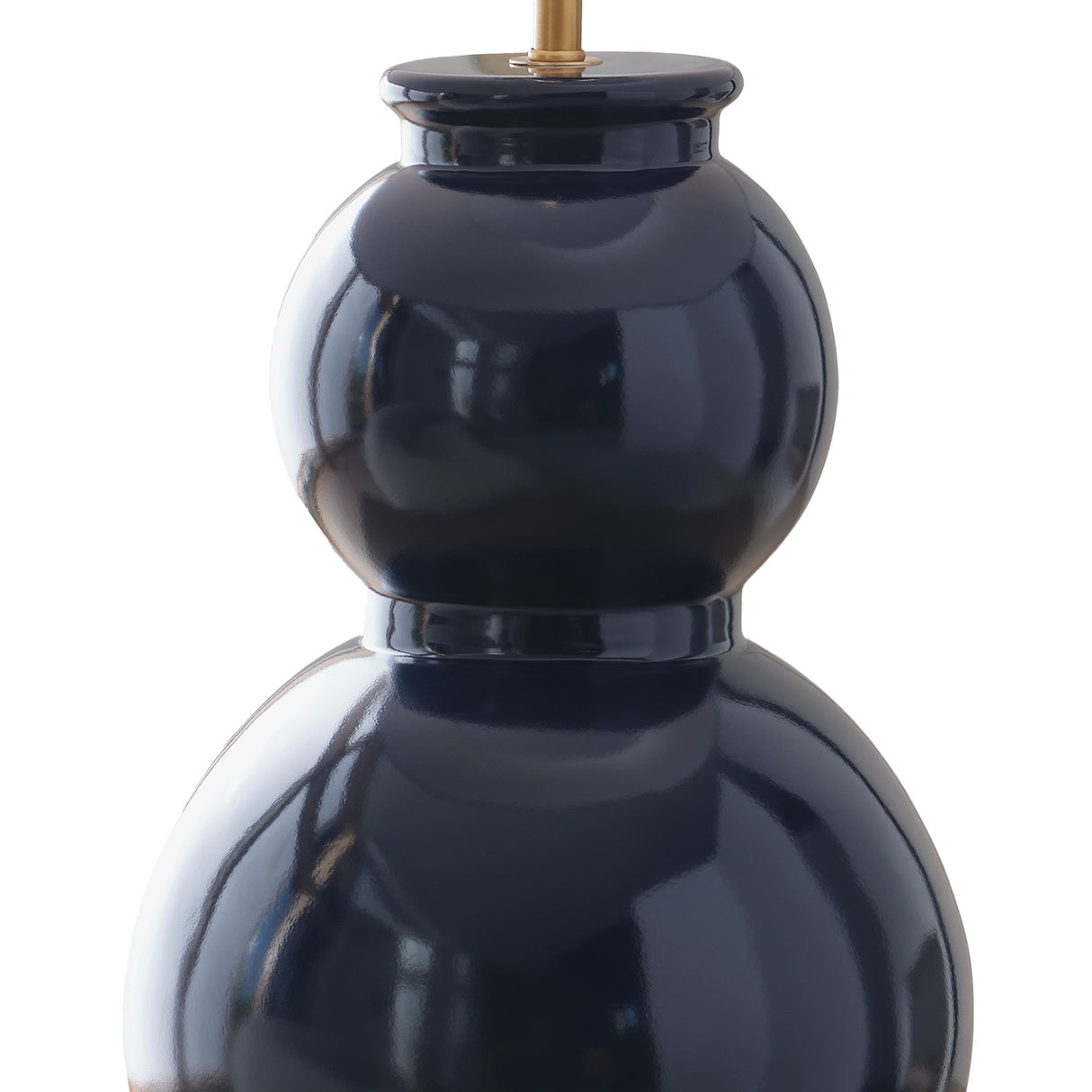 Truett Table Lamp 27", Glossy Navy