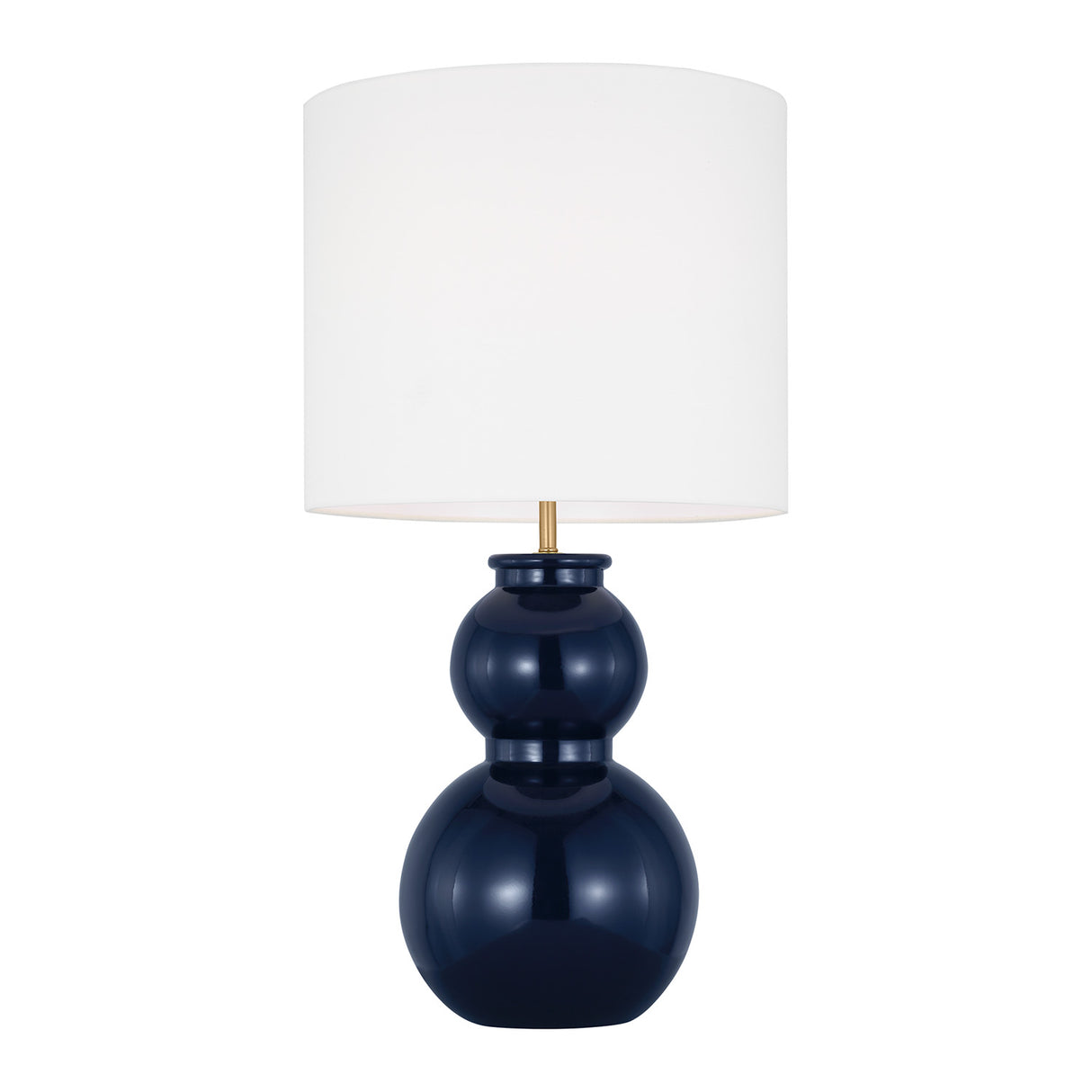 Truett Table Lamp 27", Glossy Navy