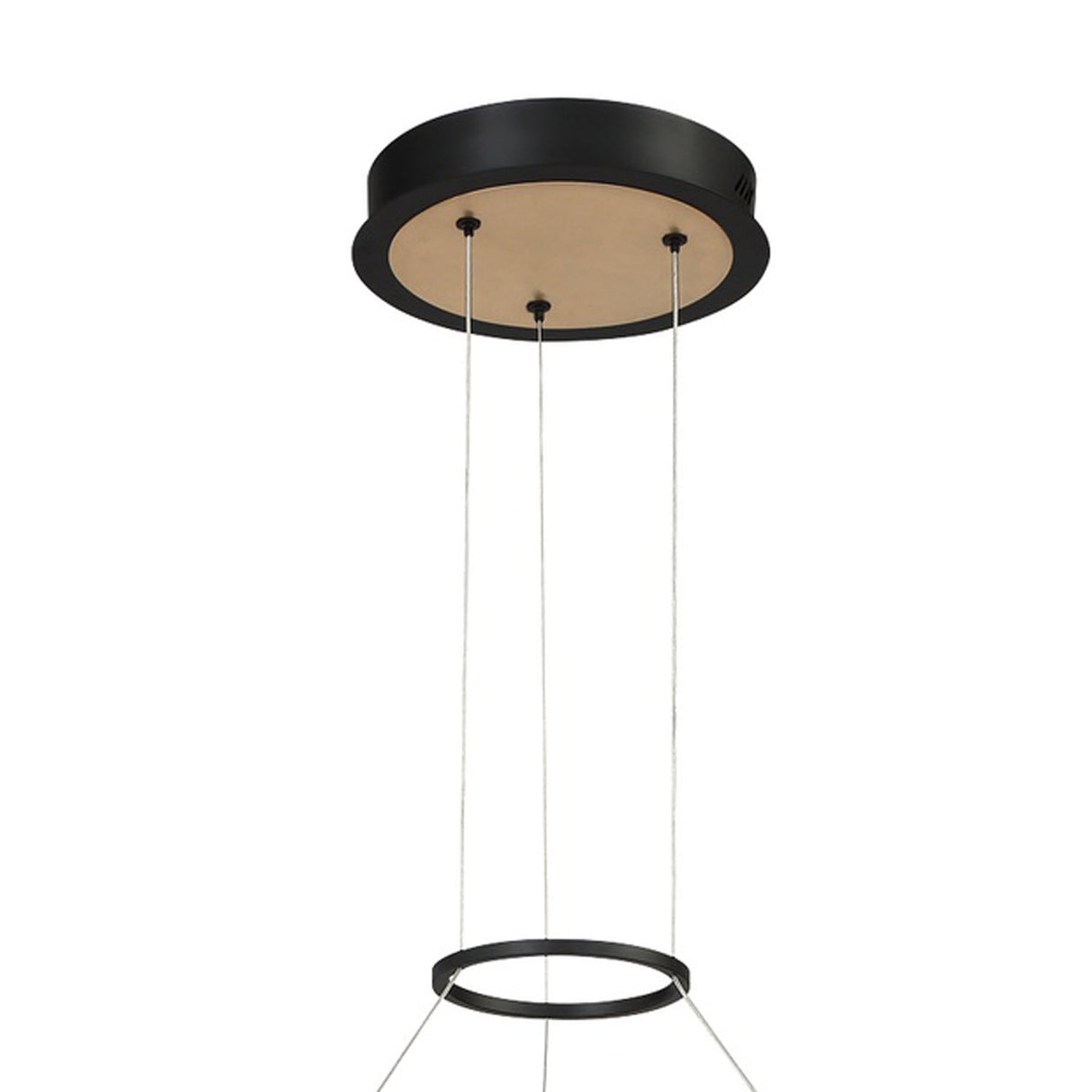 Roscoe 18 Light LED Chandelier 45", Black and Brass