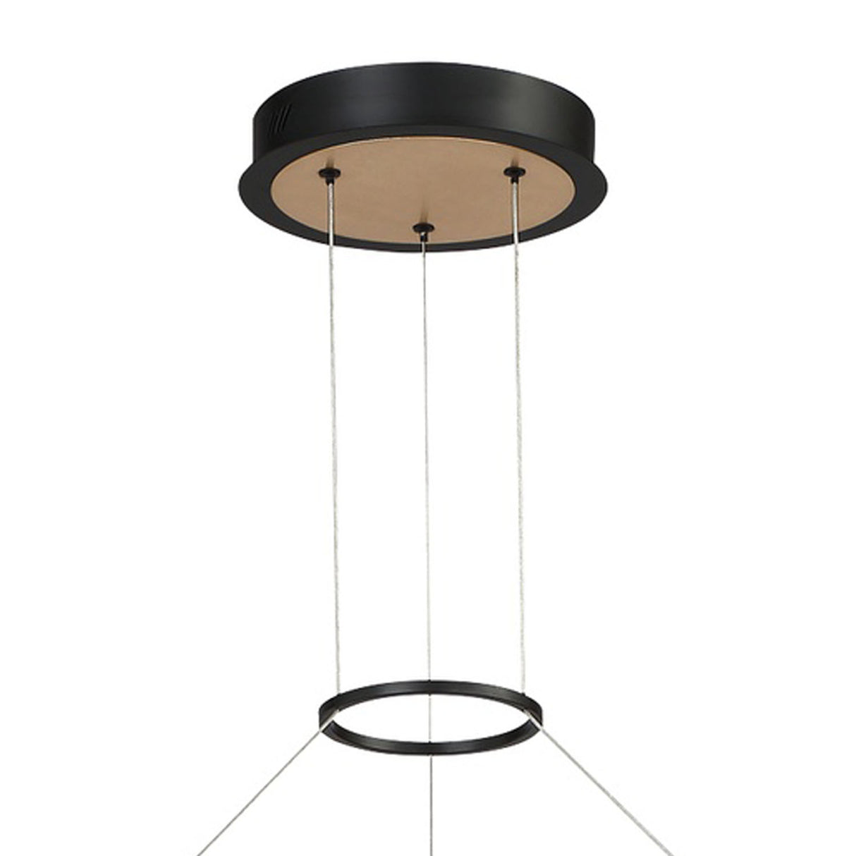 Roscoe 21 Light LED Chandelier 60", Black and Brass