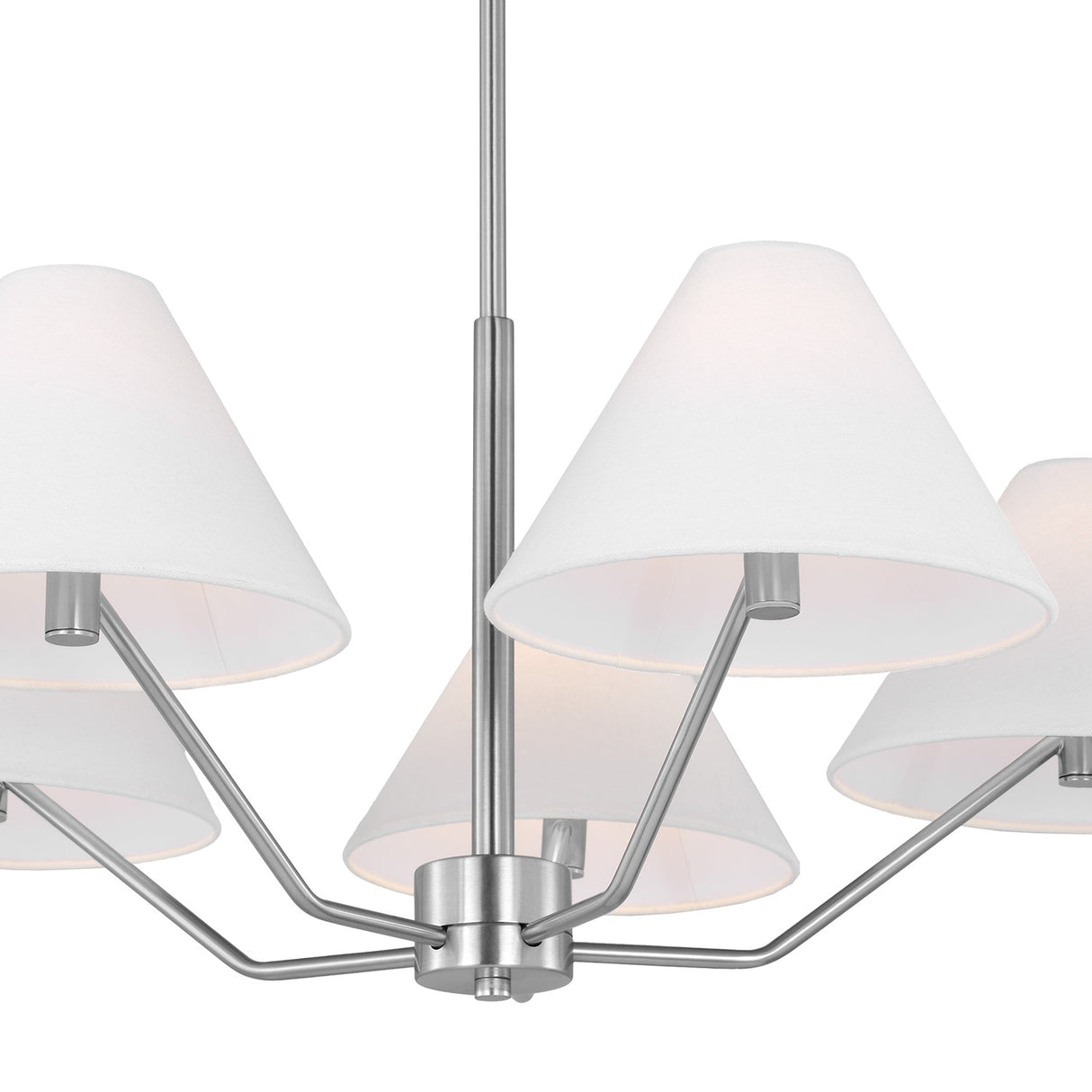 Wallace 5 Light Chandelier 30", Brushed Nickel