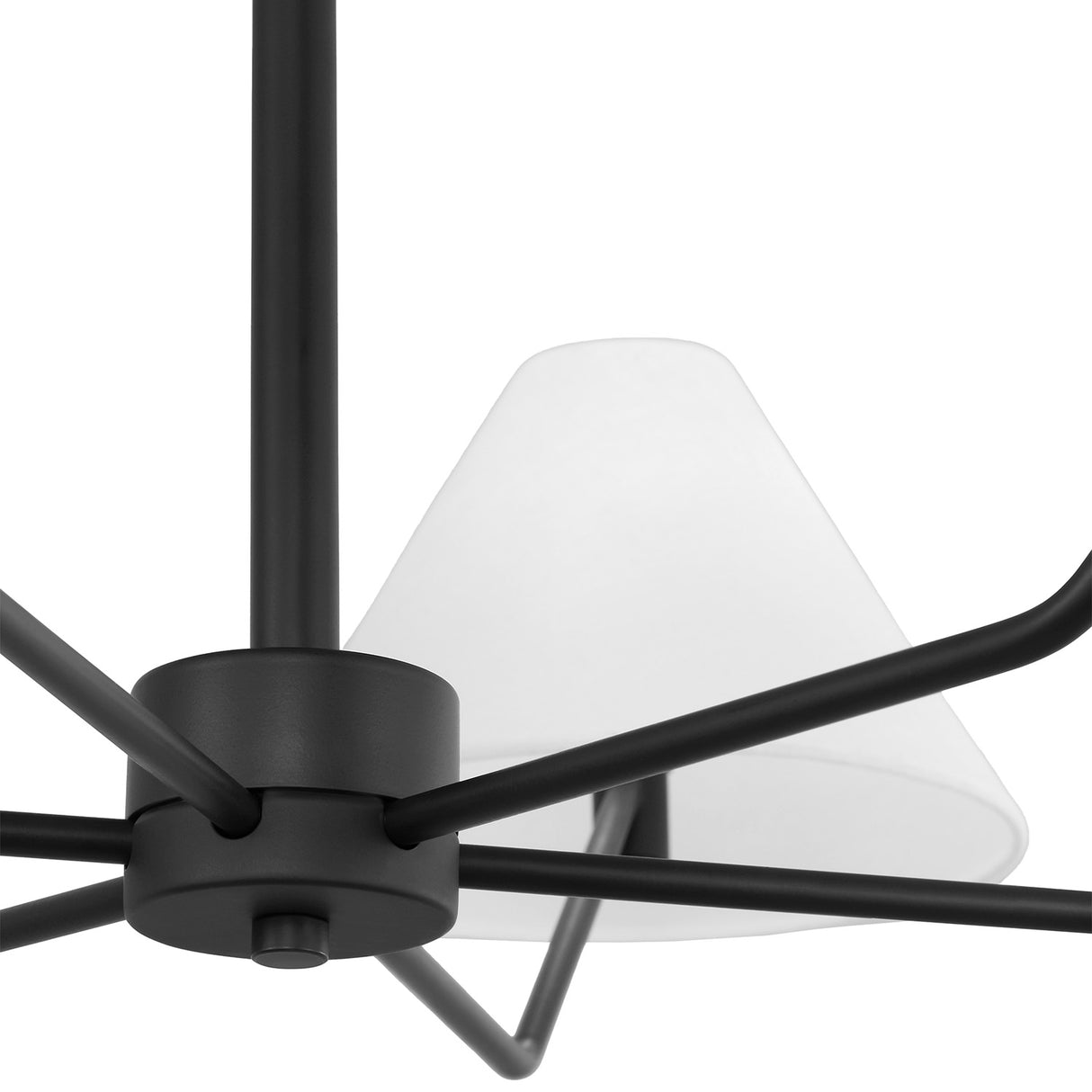Wallace 6 Light Chandelier 38", Matte Black