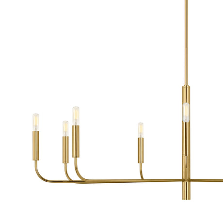 Thayer 9 Light Chandelier 48", Modern Brass