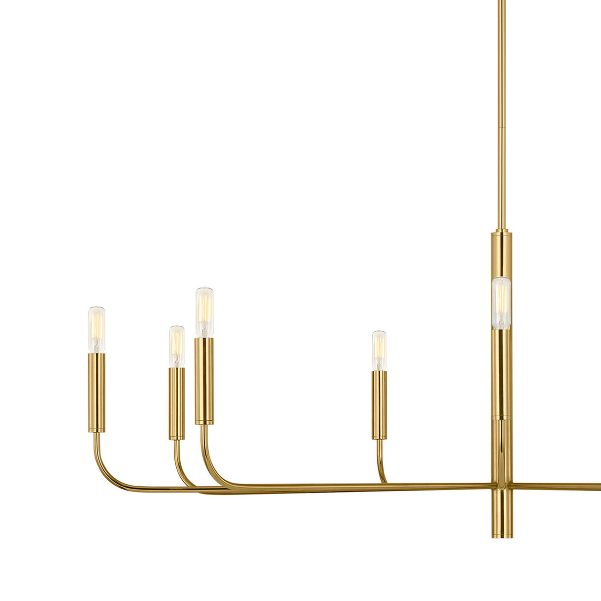 Thayer 9 Light Chandelier 48", Modern Brass