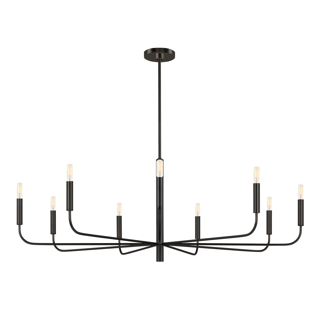 Thayer 9 Light Chandelier 48", Antique Iron