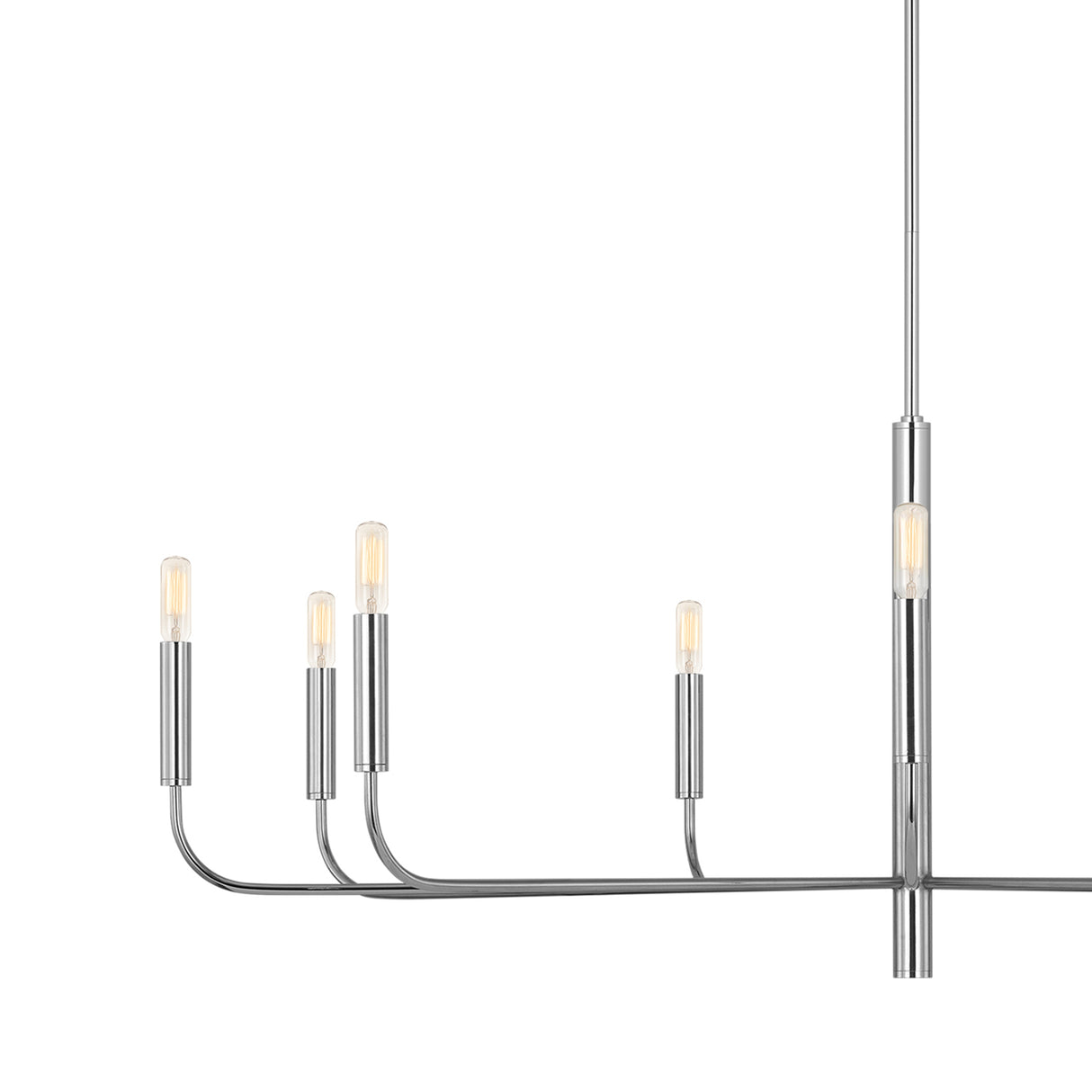 Thayer 9 Light Chandelier 48", Polished Nickel