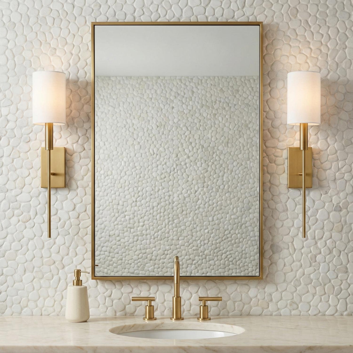 Thayer Wall Sconce 20", Modern Brass