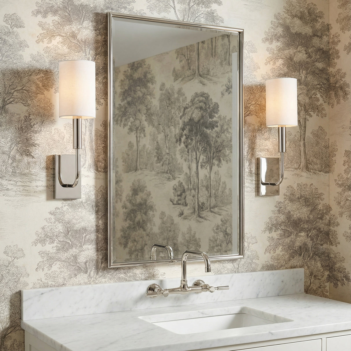 Thayer Wall Sconce 14" for Transitional home with Beige Wallpaper