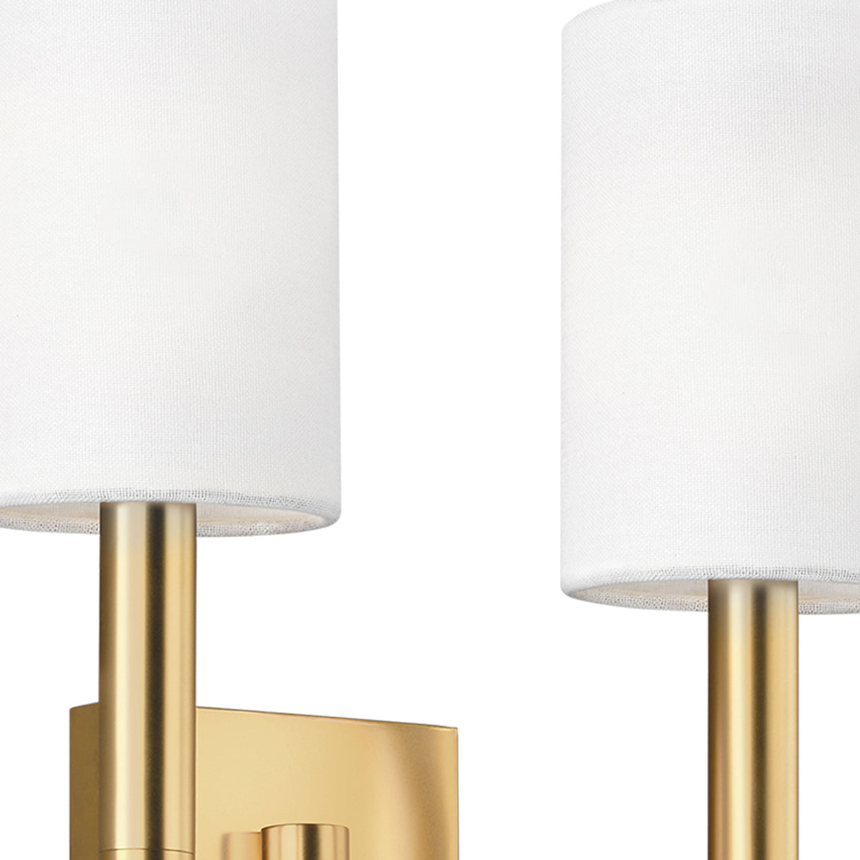 Thayer Double Wall Sconce 14", Modern Brass