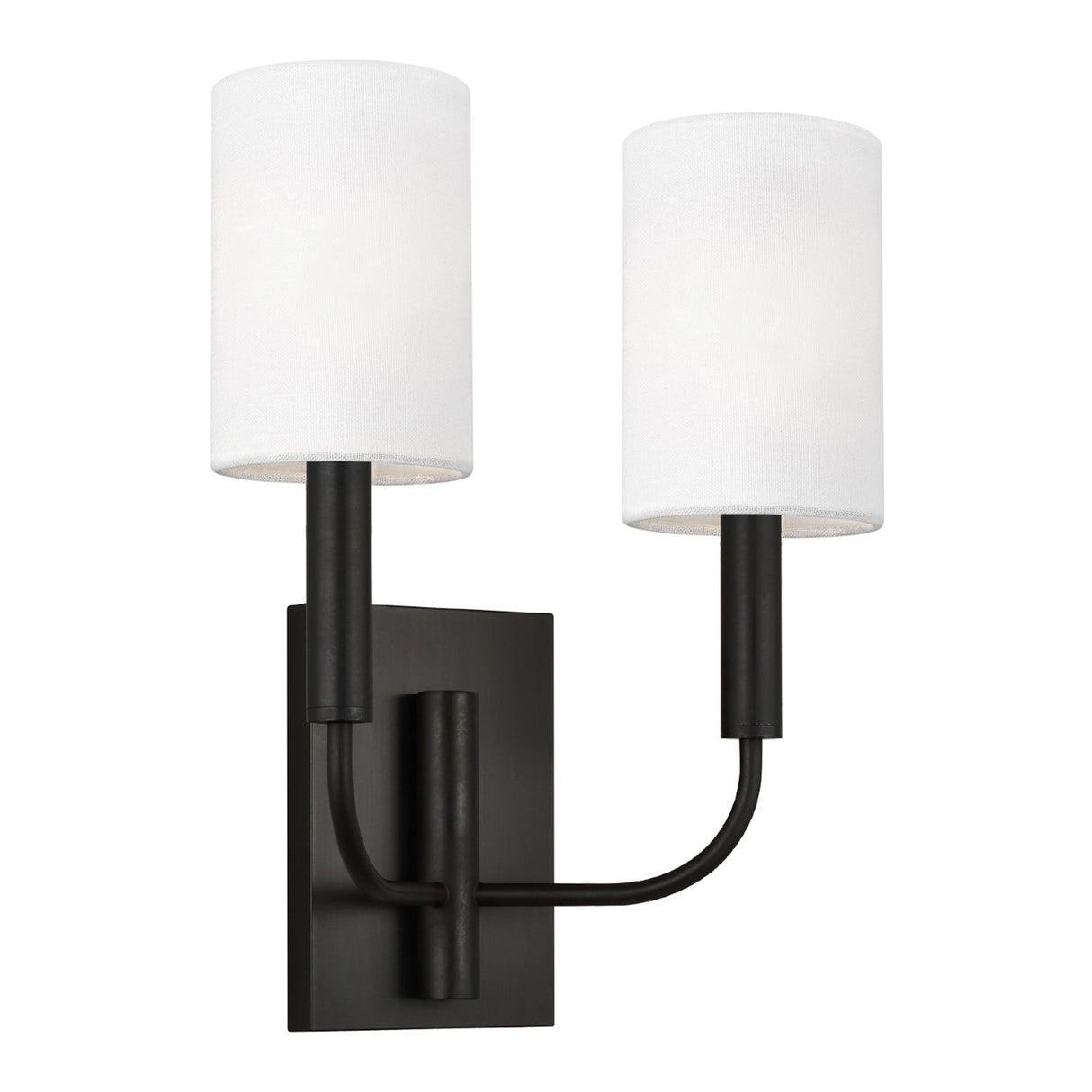 Thayer Double Wall Sconce 14", Antique Iron