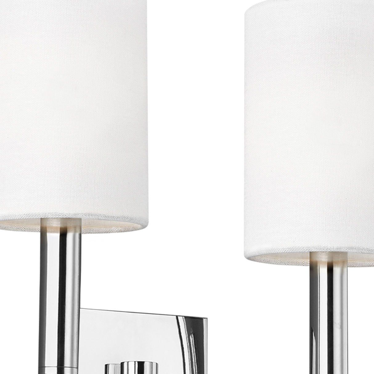 Thayer Double Wall Sconce 14", Polished Nickel