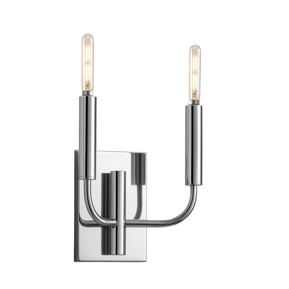 Thayer Double Wall Sconce 14", Polished Nickel