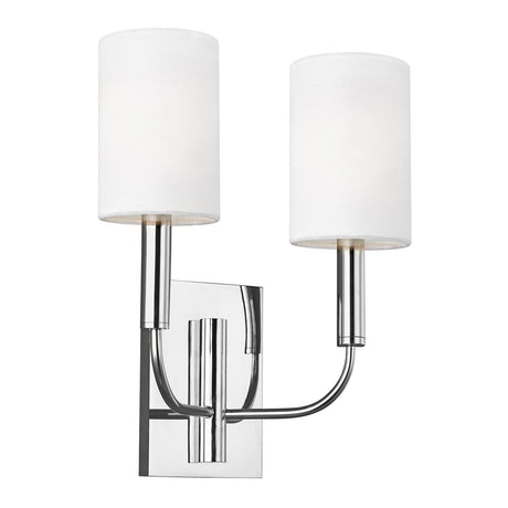 Thayer Double Wall Sconce 14", Polished Nickel