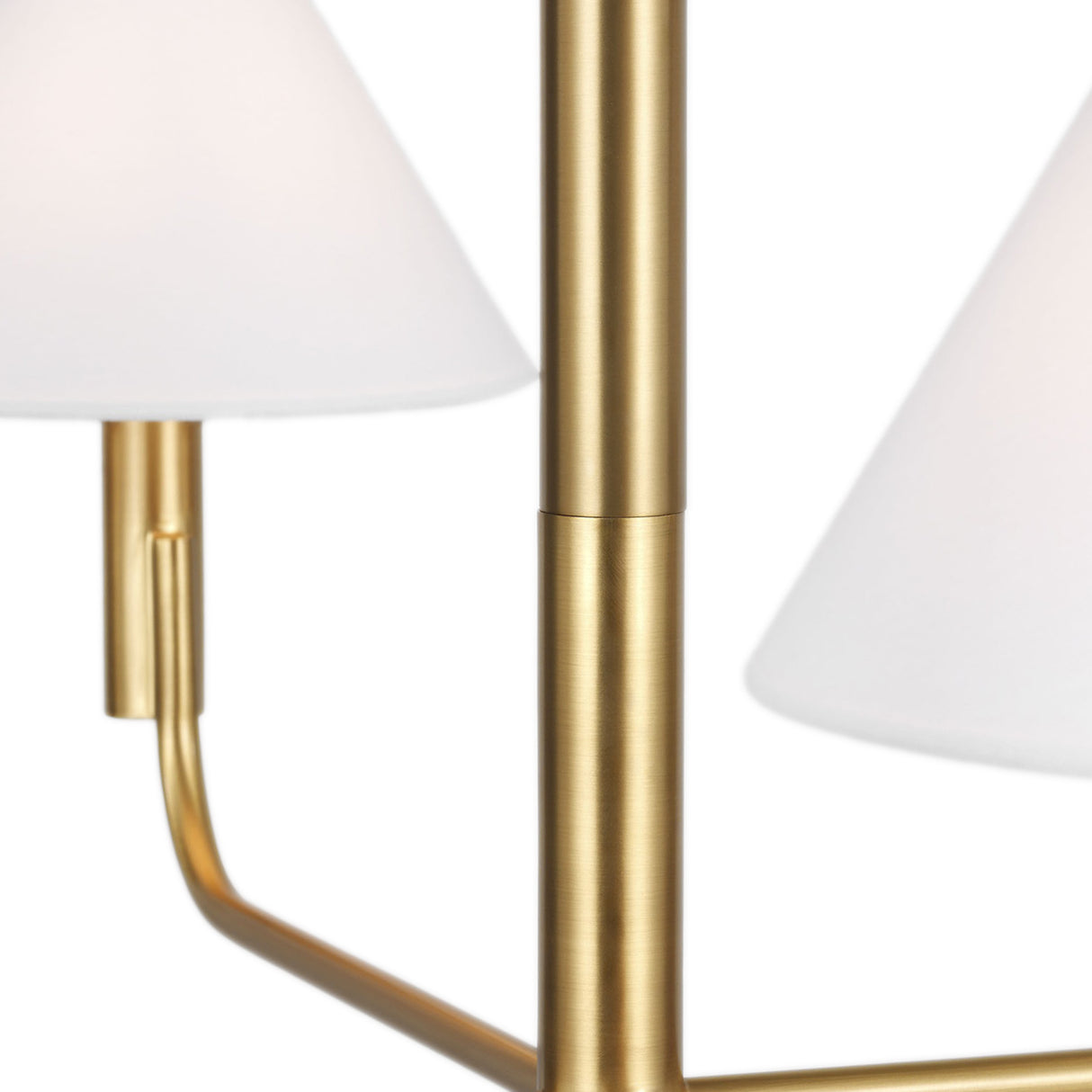 Altair 4 Light Chandelier 34", Modern Brass