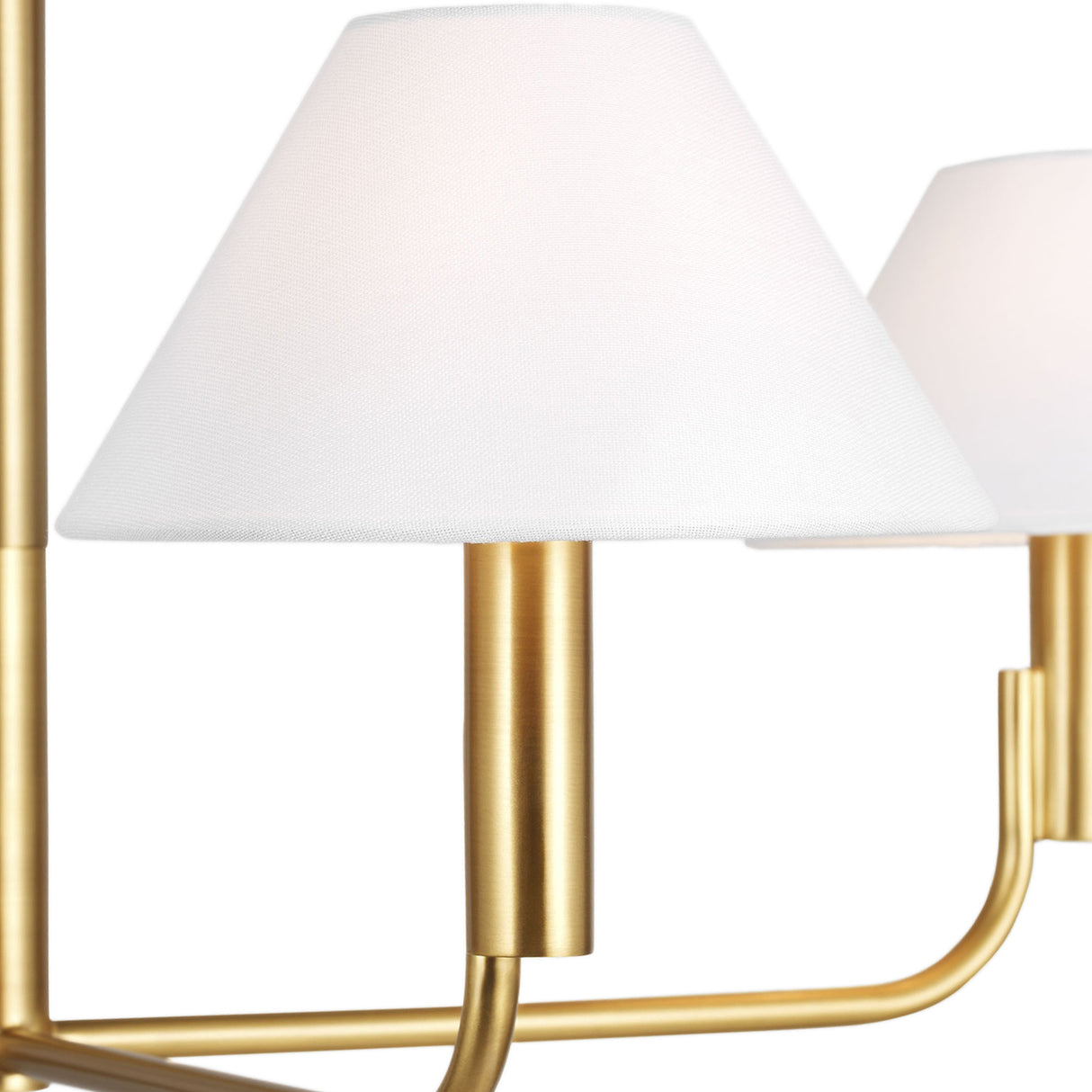 Altair 4 Light Chandelier 34", Modern Brass