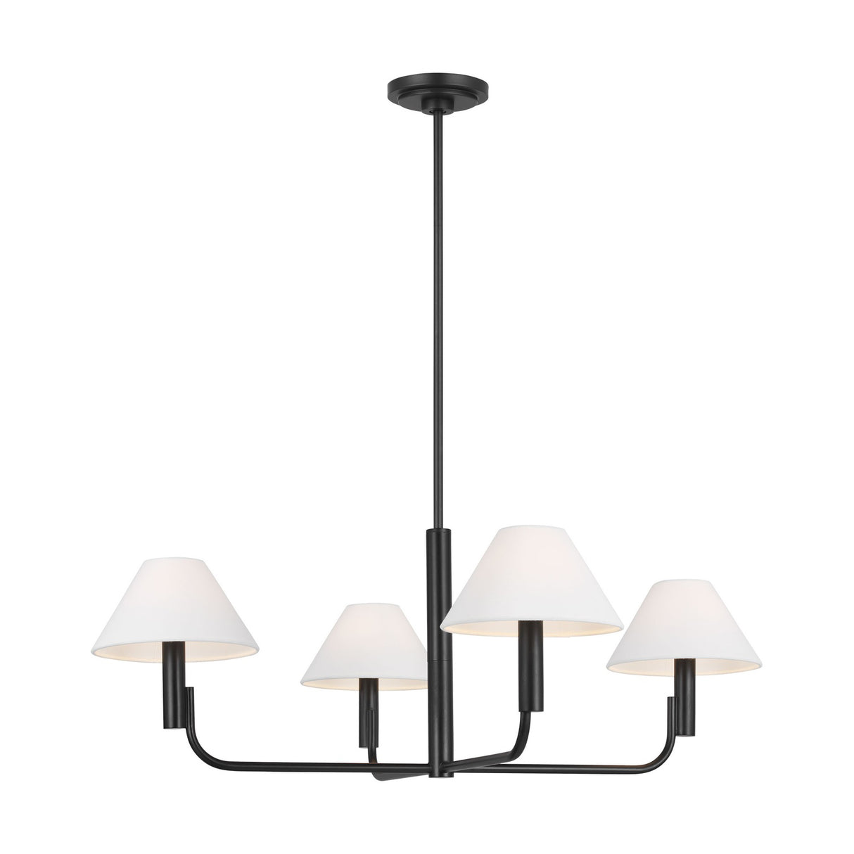 Altair 4 Light Chandelier 34", Aged Iron