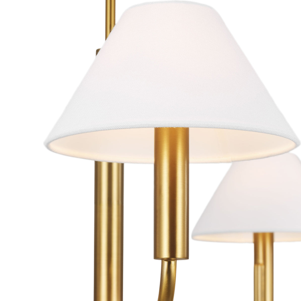 Altair 5 Light Chandelier 40", Modern Brass