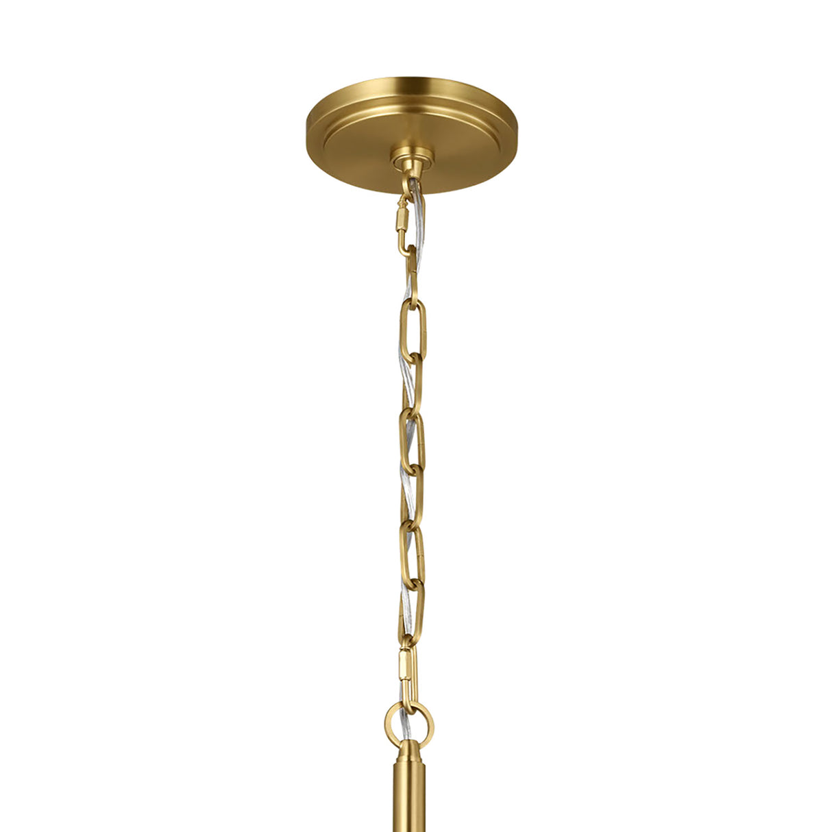 Andrew 4 Light Chandelier 27", Modern Brass