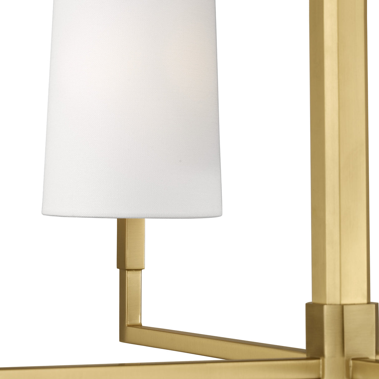 Andrew 4 Light Chandelier 27", Modern Brass